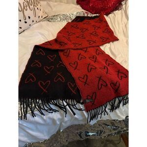 PINK VS Pink Angel red/black heart Winter Scarf Victoria Secret